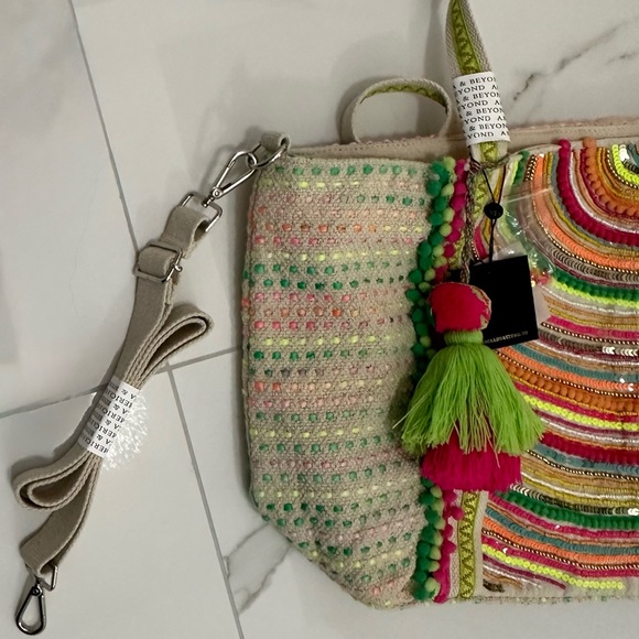 AMERICA & BEYOND Alex Embellished Hand Beaded Tote, NWT, Orig. $178 - Picture 8 of 16